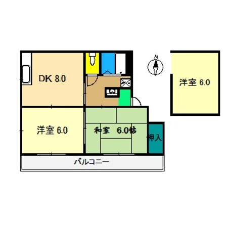 桟橋通一丁目駅 徒歩9分 4階の物件間取画像